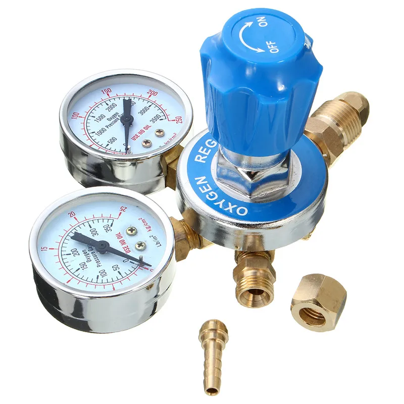 

Argon Oxygen/Acetylene Pressure Regulator Reducer MIG TIG Flow Meter Gauge Gas Solid Brass Welding Fit Victor Gas Torch Cutting