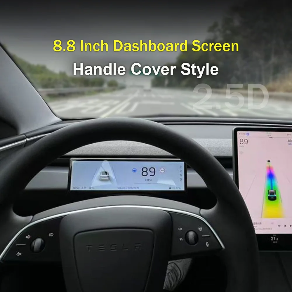 Satonische 8.8 Inch Draadloze Carplay Dashboard Scherm Voor Tesla Model 3 & Y Ondersteuning Draadloze Carplay Handgreep Cover Type Gratis Camera