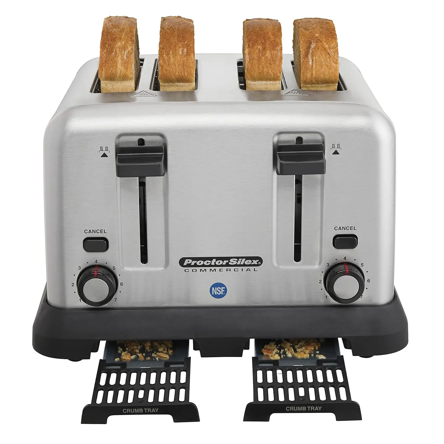 Commercial 4 Slot Toaster - Extra-Wide 1 3/8-in Slots Will Easily accommodate Bagels Waffles and Artisan breads 2