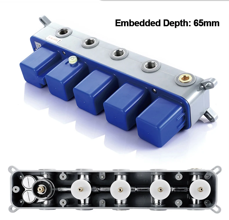 Description Picture 4 of itemBathroom Brass Shower Faucets Concealed Shower Mixer Tap Black Wall Valves Thermostatic Shower Controller Bath Accessories