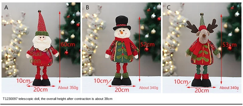 Decoração Enfeite Natal Papai Noel Árvore Natalina 57cm