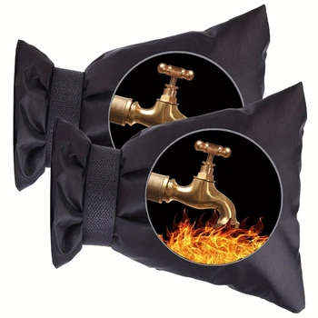 ฝาครอบก๊อกน้ำสำหรับฤดูหนาว 1/2/3 ชิ้น, ขนาด 5.9 นิ้ว x 7.8 นิ้ว ฝาครอบก๊อกน้ำแบบใช้ซ้ำได้ ป้องกันน้ำแข็งเกาะ ป้องกันน้ำไหลย้อนกลับ 1