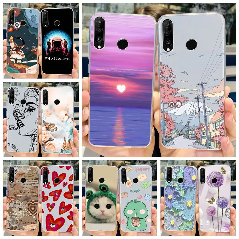 Per Huawei P30 Lite Custodia New Fashion Painted Cover Custodia Morbida In Silicone Per Huawei P30 Pro P 30 Lite P30Lite Cover Posteriore Capa