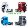 New 770S 1/14 RC Tractor Truck Trailer 6X6 Tamiyaya Truck with Openable Doors Light Sound System Remote Control Tractor Model 1
