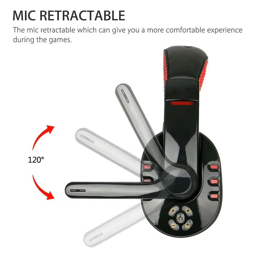 Cuffie da gioco Wireless per Xbox PC PS4 con microfono LED controllo del Volume giochi con cancellazione del rumore auricolari accessori per cuffie