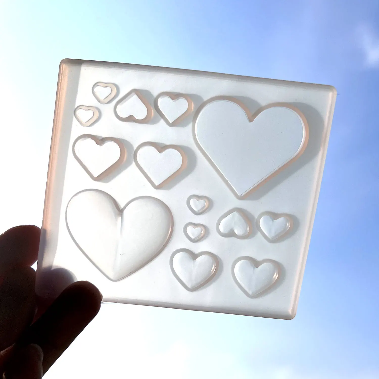 Kawaii Resin Heart Cabochon Silicone Molds DIY Dried Flowers Jewelry Charms Tool Cute Mini Puffy Heart UV Resin Pendant Mold