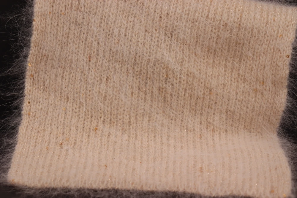 100g 600m Angora 2mm sequin lurex yarn Angora rabbit hair cashmere wool long mink yarn Soft fluffy 5