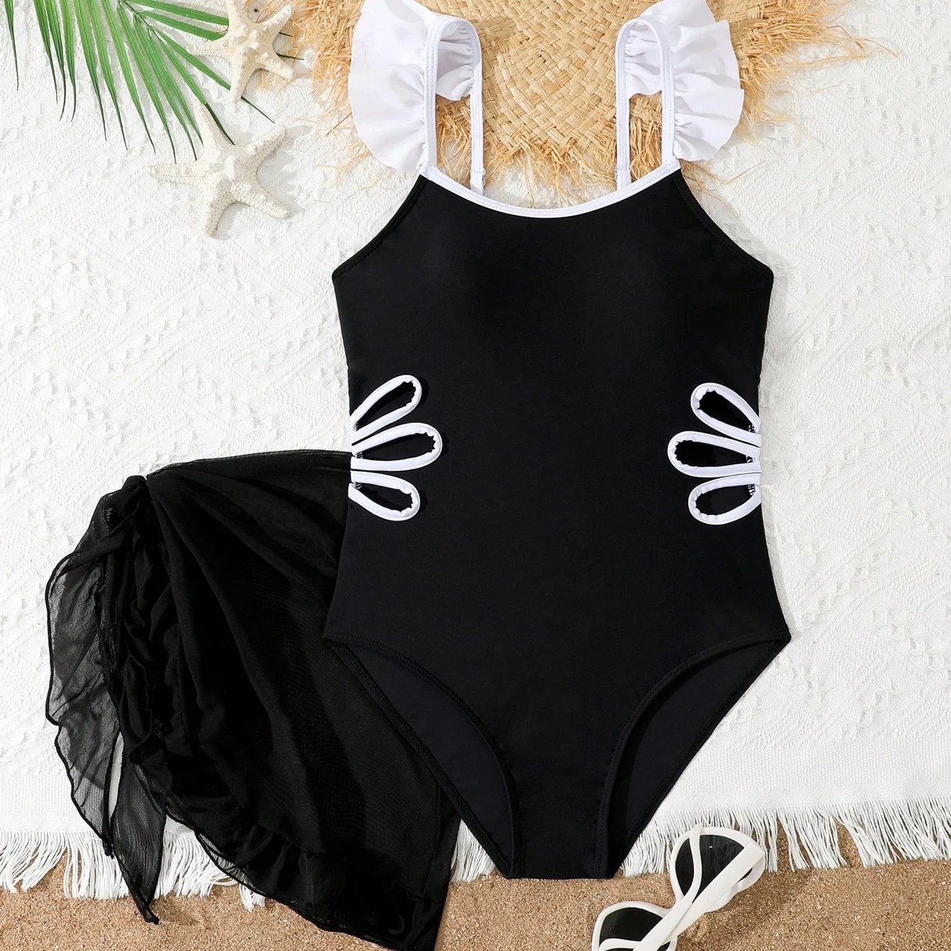 Girls Skirted One-Piece Swimsuit 1