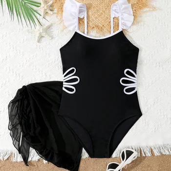 Girls Skirted One-Piece Swimsuit 1