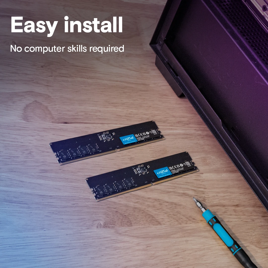 Crucial DDR5 RAM Desktop Memory 16GB 32GB 48GB 5600MHz - Main Image