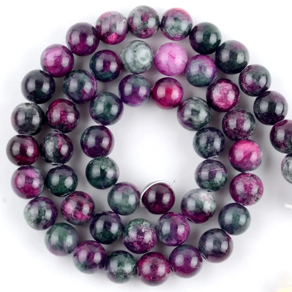 Vibrant Natural Stone Beads - Multi-Size Colorful Jaspers & Turquoises for DIY Jewelry & Bracelets