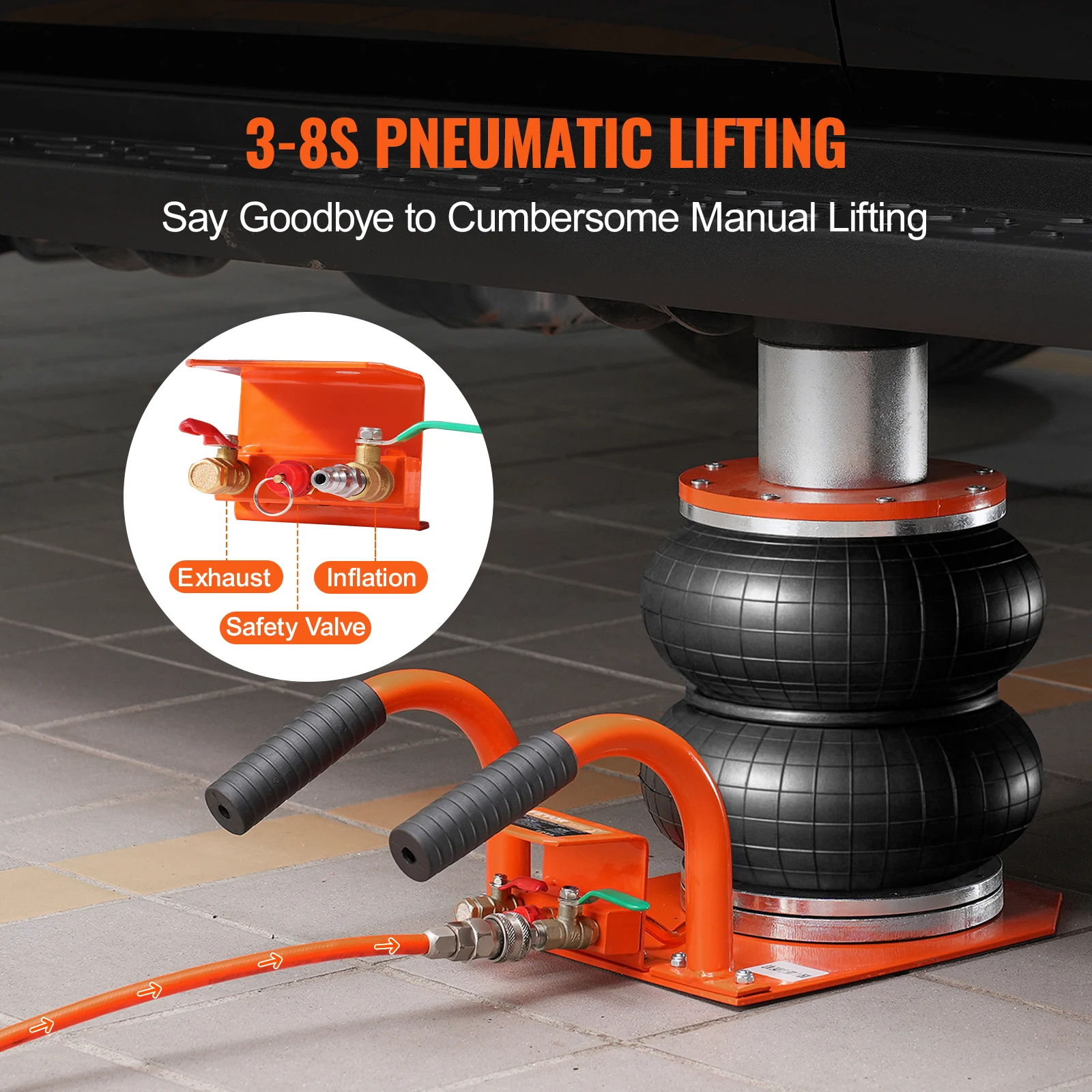 SucceBuy 3T Pneumatic Lifting Jack 4