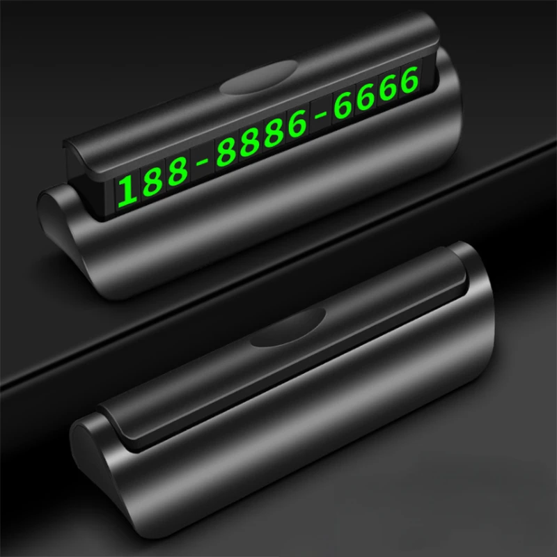 HiddenLuminousCarPhoneNumberPlateAutoStickerNightLightPhone