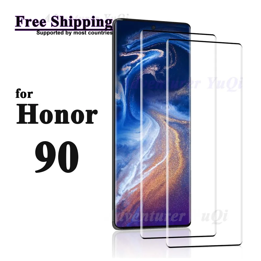 

For Honor 90 Screen Protector 3D Curve Tempered Glass Side / Full Glue Transparent 9H HD Anti Scratch Free Shipping
