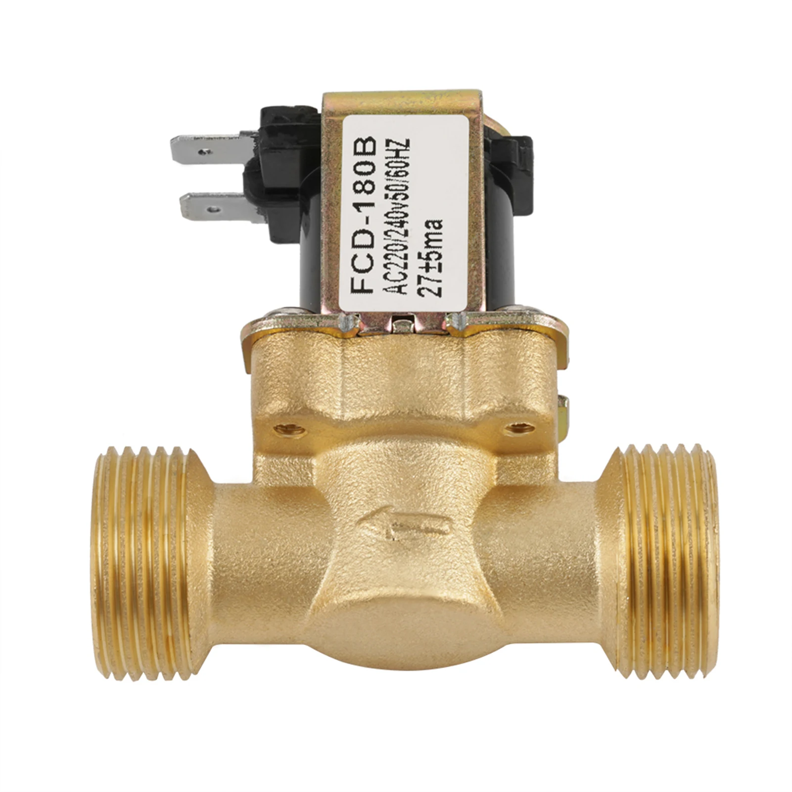 Solenoid Valve, G3/4 2 Way Water Inlet N/C Normal Closed Pressure Electric Solenoid Valve AC 220V FCD‑180B