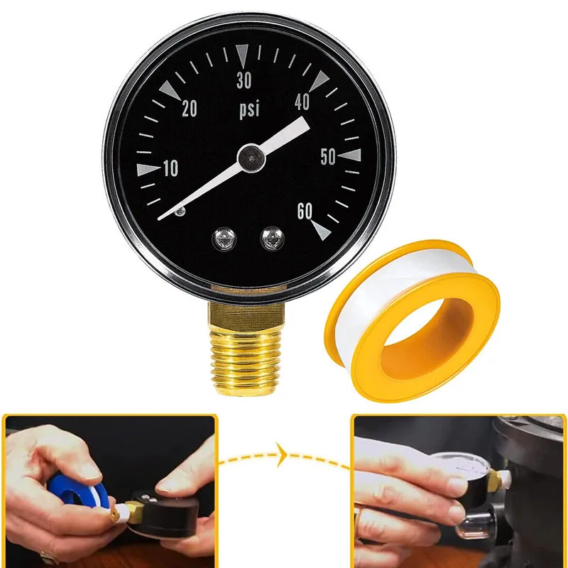 0.25" MPT 0 60psi Pressure Gauge Replacement R0556900,Fits for Zodiac