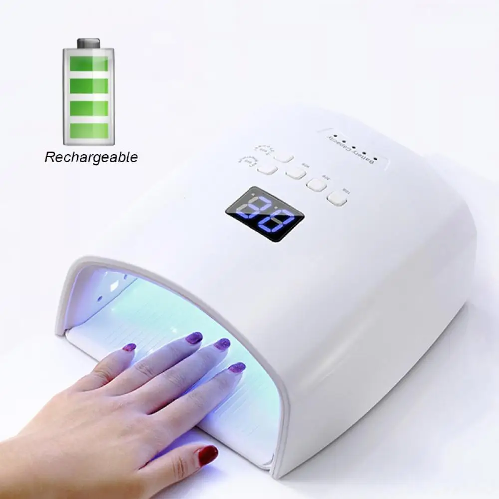 New Cordless LED Nail Lamp Built-in Battery Rechargeable Nail UV Lamp 66W Wireless Gel Polish Dryer S10 Pedicure Manicure Light