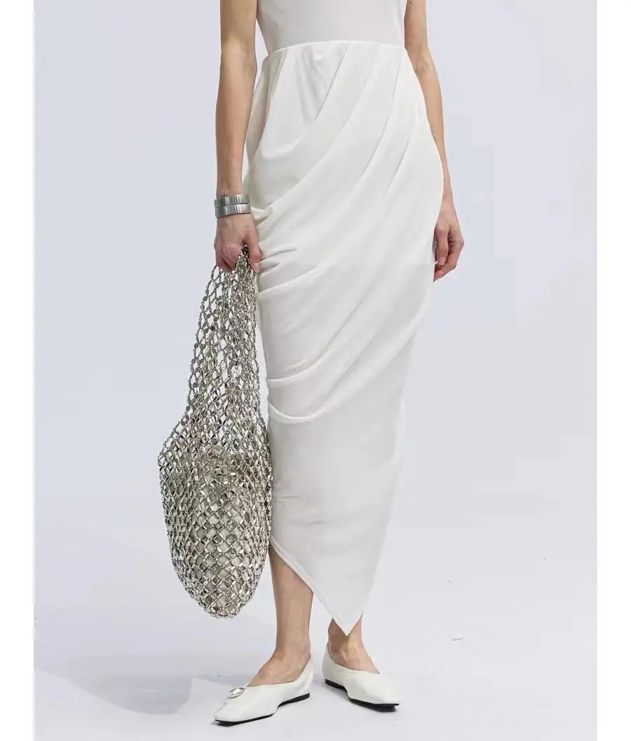 Luxury Designer Women's Trend Hand Woven Hollow Metal Tote Bag Clutch Female Travel Holiday Shoulder Bag Handbag