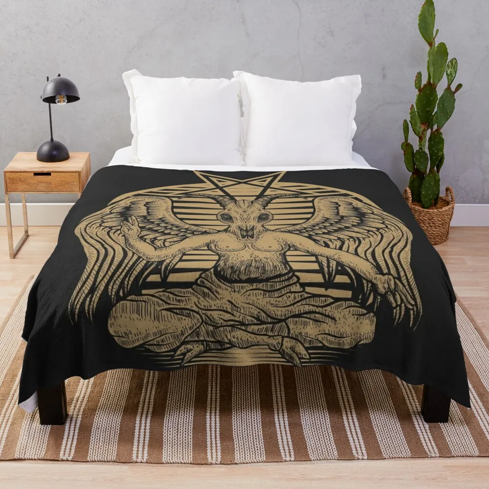 

Baphomet 2020 Throw Blanket Picnic Cute Plaid Soft Soft Plaid Blankets
