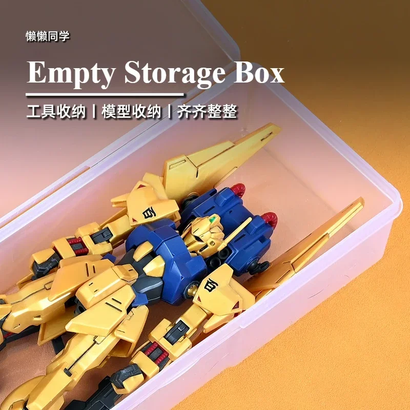 Transparent Empty Storage Box Square Model Tools Parts Storage Case w ...