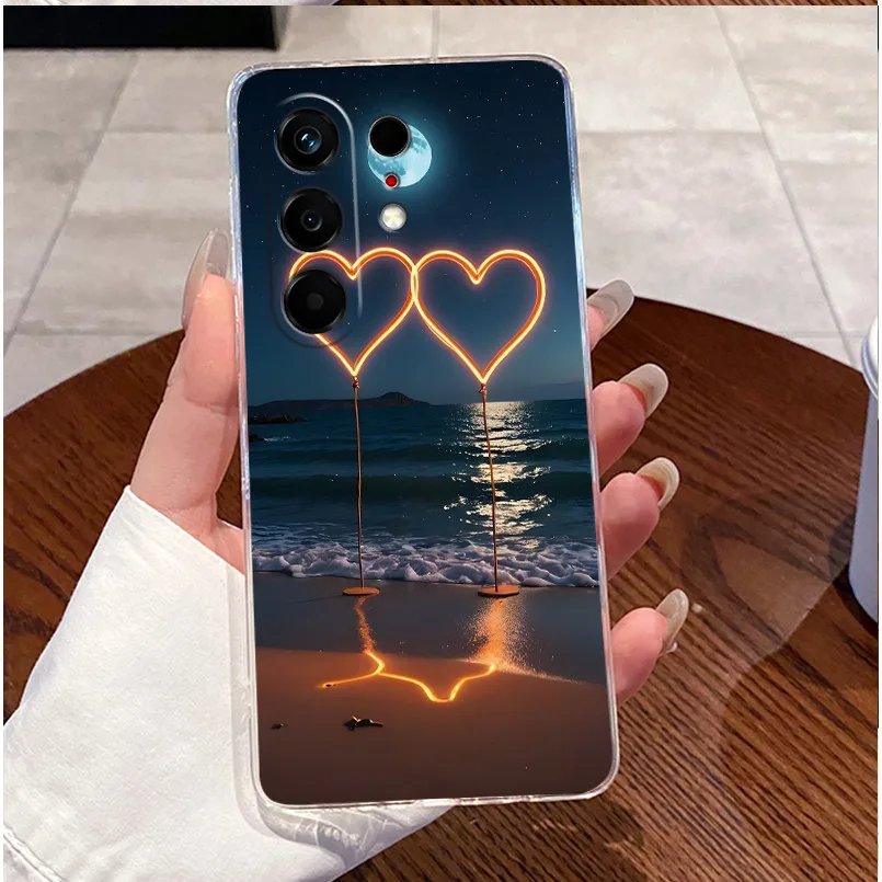 Cute Love Heart Rabbit Clear Soft TPU Silicone Back Cover