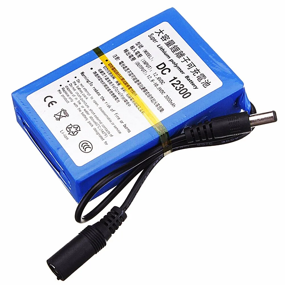 Lithium Polymer 12.6vdc Super Bateria Recarregável para Câmera Cctv Transmissor sem Fio Bateria Recarregável 12v 9800mah - Image 4