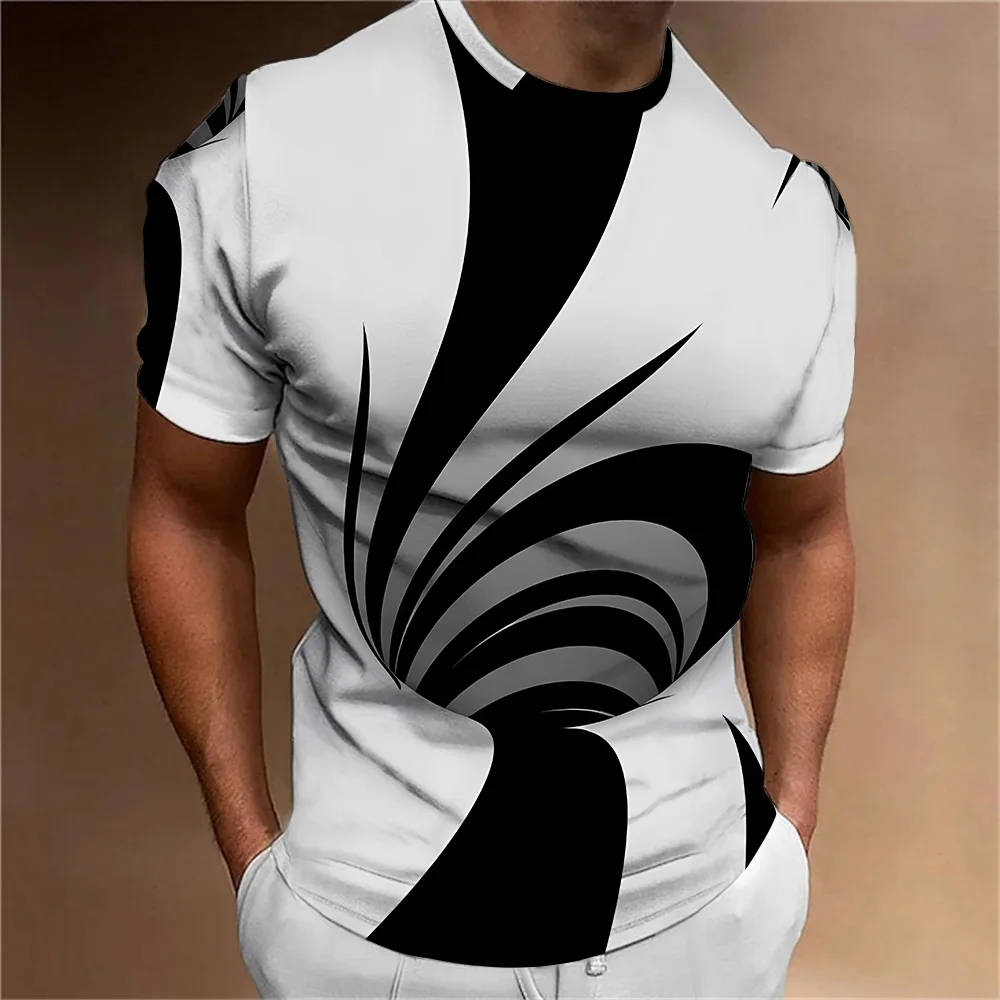 

2024 Hot Selling New Men's 3D Magic Digital Printing Summer T-shirt Outdoor Street Beach Versatile Trendy Loose Comfortable Top