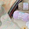 50G/Ball Combed Cotton Gradient Yarn 4Ply for Knit Clothes Color Gradient Dyeing Knitting Yarn with Milk Cotton Yarn 4