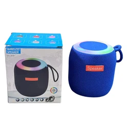 Waterproof Wireless Bluetooth Speaker with RGB Lights and HiFi Stereo Sound (Blue)