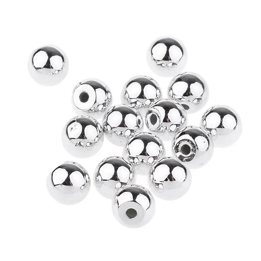 15 Sets 10mm Plastic Pearl Ball Studs Rivet Screw for DIY Leather Crafts