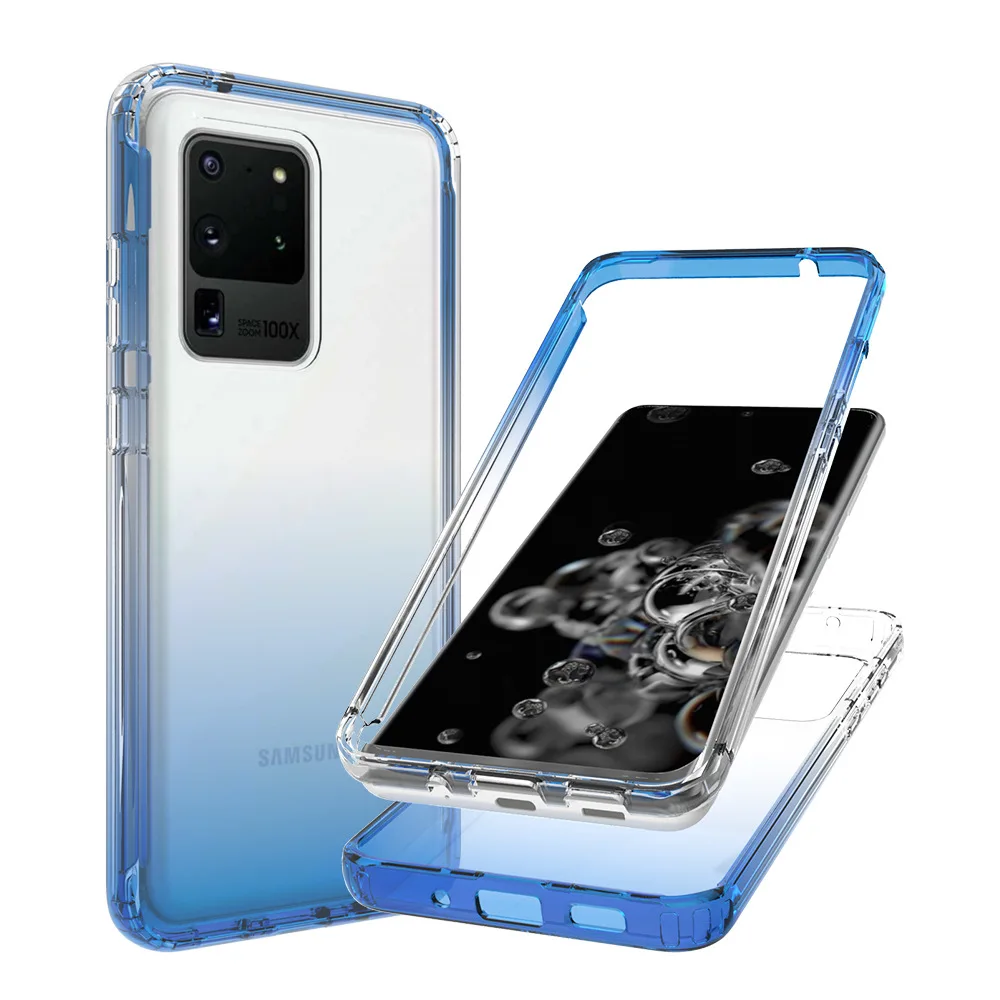 Luxury Candy Color Transparent Shockproof Phone Case - TPU+PC Hybrid Cover