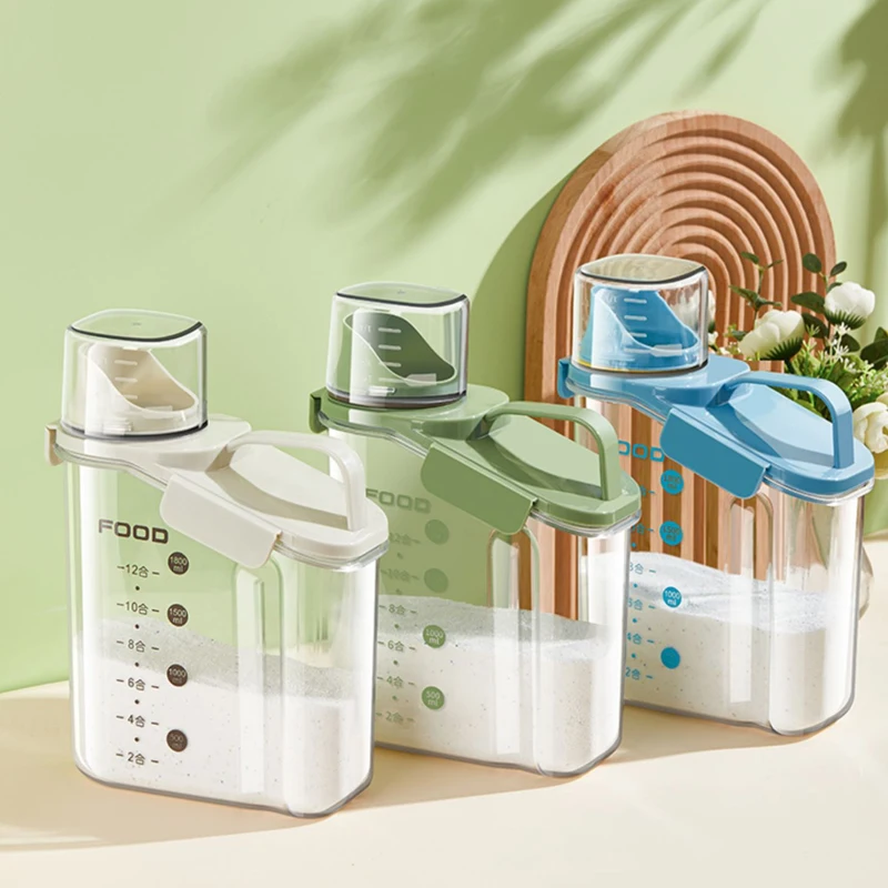 Boîte De Rangement Pour Lessive 4,5L Avec Couvercle Pop-up Et Doseur - Organisateur Buanderie Transparent