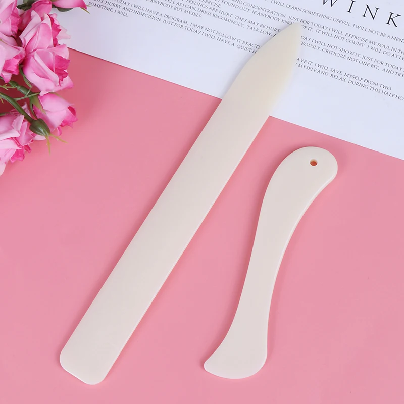 Bone Folder Tools 2Pcs Folder Paper Creaser Tool Plastic Bone Scoring Folding Creasing Scrapbooking DIY Handmade Bookbinding Cards Tool