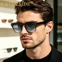 Lunettes de soleil rondes rétro CATERSIDE pour hommes, style punk, avec branches en acétate de propylène, lunettes de luxe pour femmes, sport, loisirs, fête, protection UV400 4