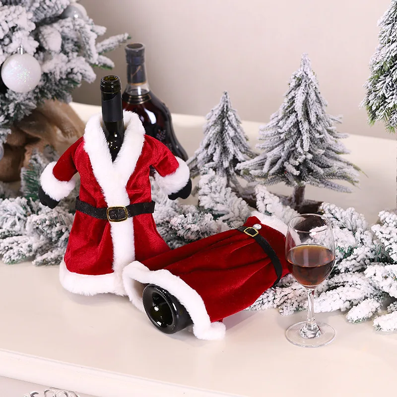 

1Pc Christmas Wine Bottle Cover Merry Christmas Decorations For Home Xmas Gift 2022 Natal Noel Christmas Table Decor