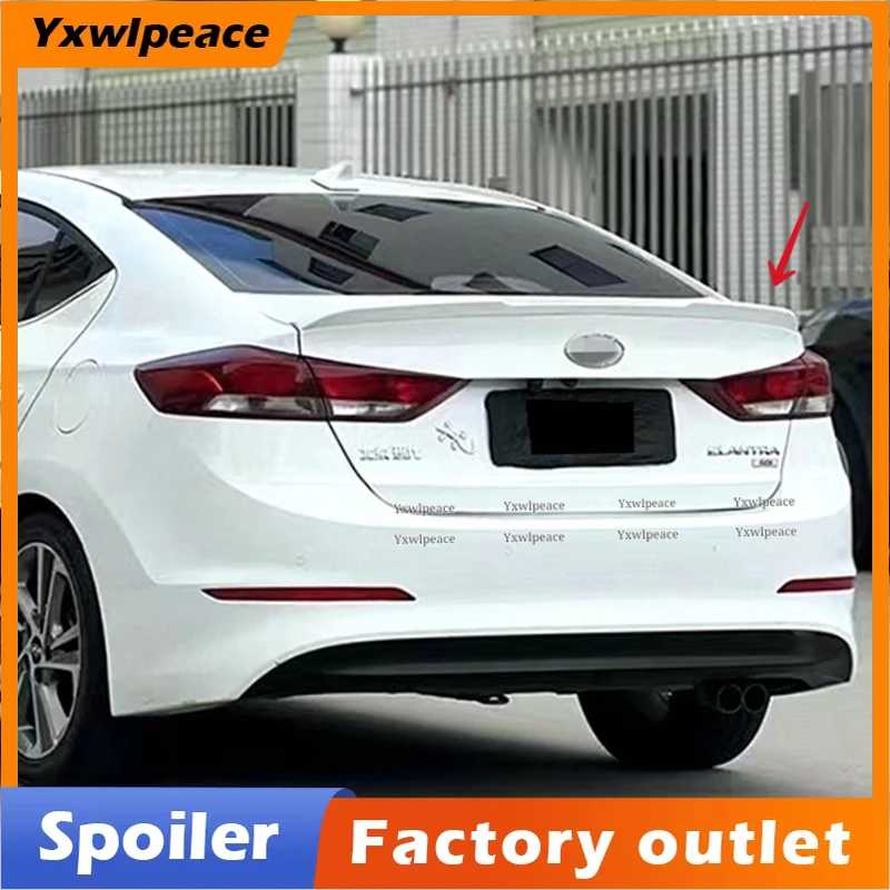 

For Hyundai Elantra Spoiler 2016 2017 2018 High Quality ABS Plastic Unpainted Color Rear Trunk Lip Spoiler Body Kit Accessories