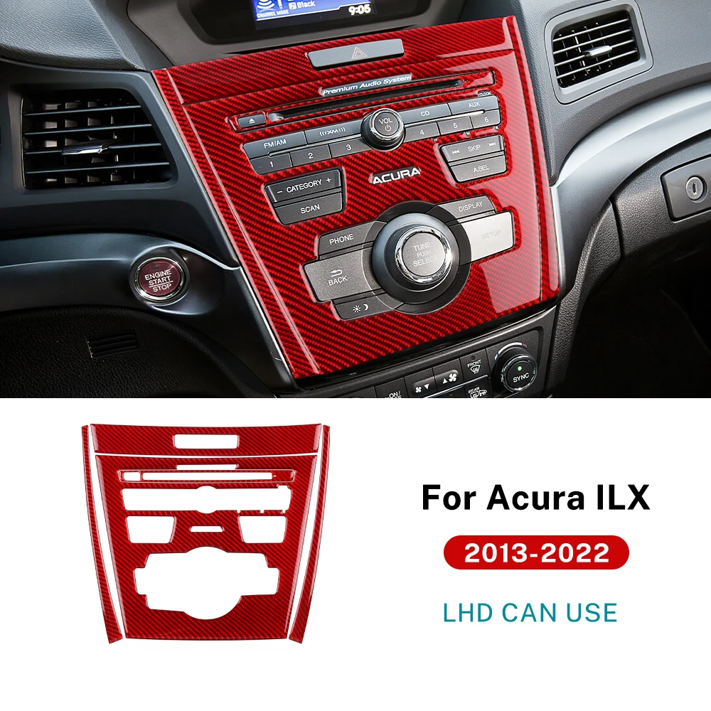Deluxe Soft Carbon Fiber Car Center Console Screen Sticker