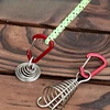 Stainless Steel Fixed Tent Rope Buckle Wooden Hook Spring Wind Rope Outdoor Camping Octopus Rope Buckle Camping Deck Nail