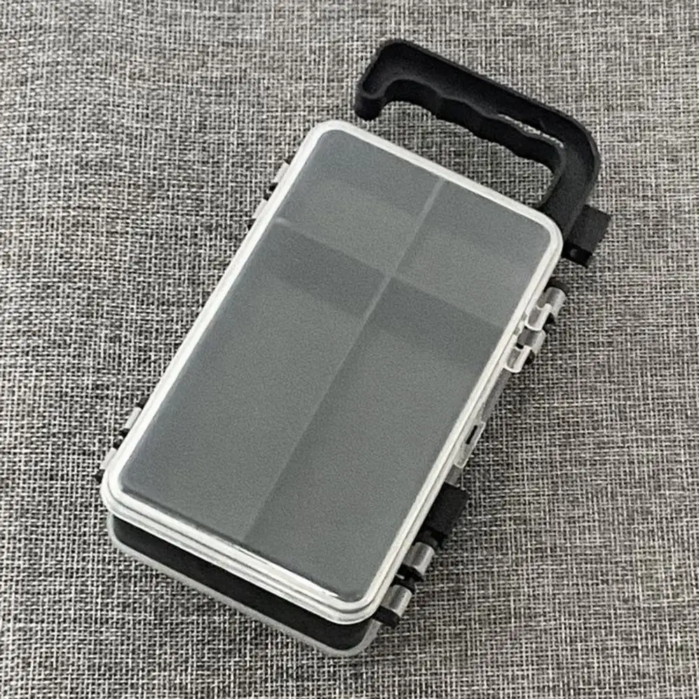 

Fishing Gear Storage Box Compact Portable Fishing Tackle Box with Transparent Lid Multi-compartments for Bait Storage Handle