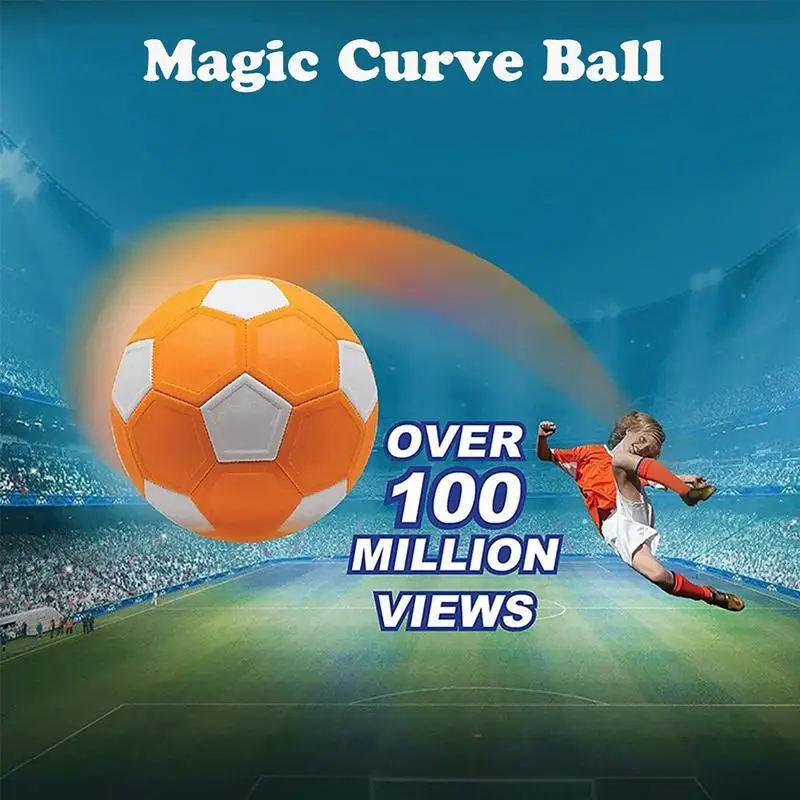 Curve Soccer Ball Swerve Ball Soccer EVA Rubber Elastic Flexible Kicker Ball For Boys Girls Teens Kids Children 5-15 Years Old