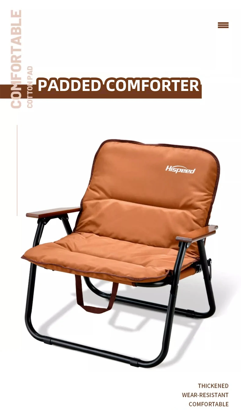 Camping Chair Portable Folding Kermit Chair Wool Cushion Travel Wood Chair Outdoor Picnic Relax Fishing Chair Sofa Cushion 1