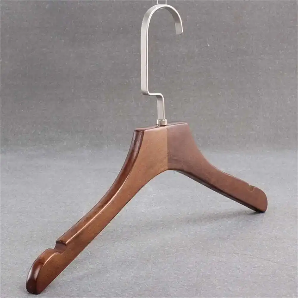 5PCS Retro Color Solid Wood Kid Coat Hangers Korean Style Retro Wooden Hangers Hook Clothes Display Support For 0-8Years Old Kid