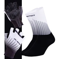 New Cycling Gloves with Bicycle Socks Set Anti Slip Men Women Shockproof Short Half Finger Gloves for Outdoor Bike Sport 1