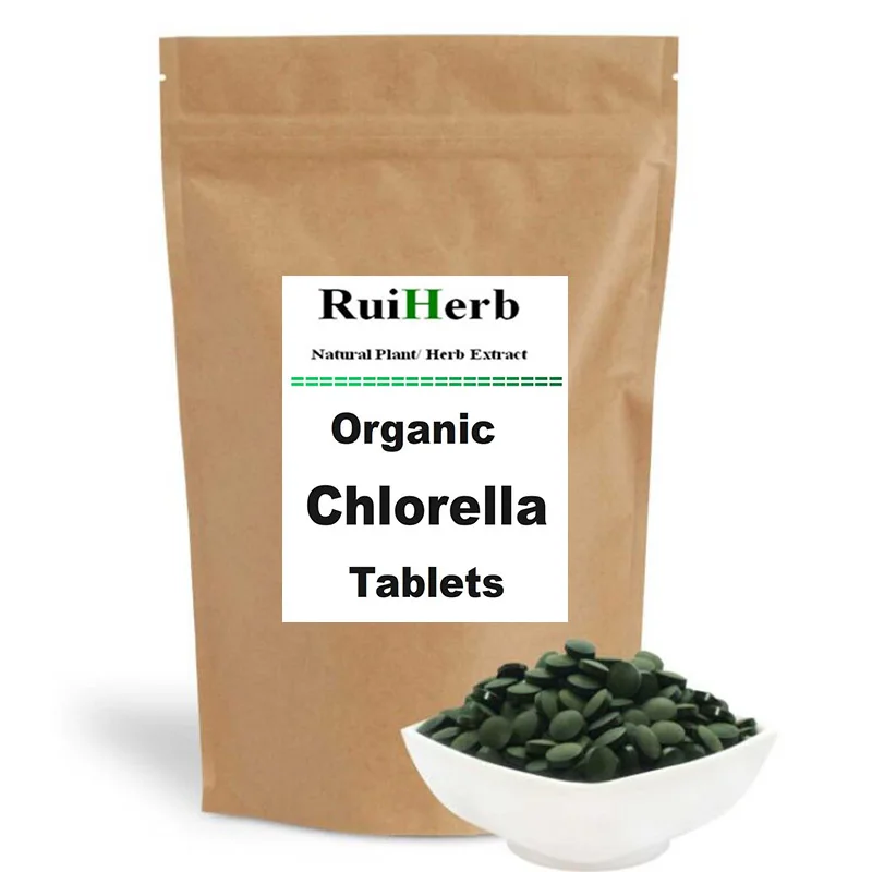 1Pack 120/300pcs, Organic Chlorella Tablets Broken Cell Raw Cold Pressed