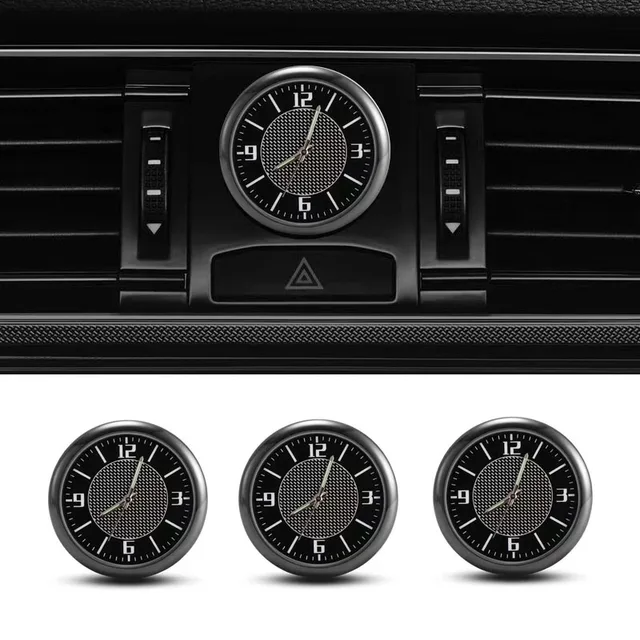 Car Clock Luminous Stick-On Mini Digital Watch Mechanics Quartz Accessories For Volkswagen R line GTI Polo Golf 5 6 7 Passat B5