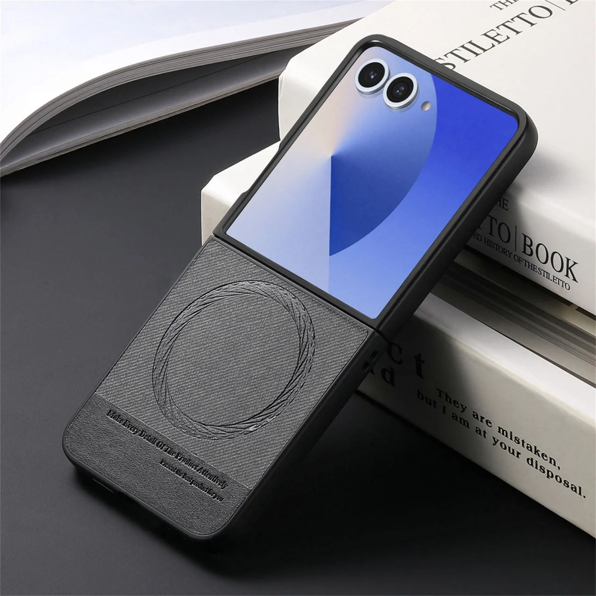 Magnetic Leather Protective Phone Case with Hard Shell