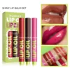 MLSMILE 3pcs/set Press Lipstick Solid Lip Gloss Long-lasting Easy Color Moisturizing Lip Gloss Pearl Mirror Lip Gloss Wholesale 1