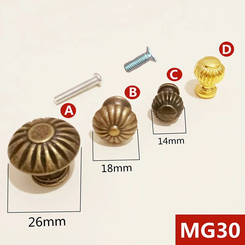 2pcs/Lot Wonzeal Vintage Small Case Cabinet Cupboard Drawer Pull Handle Dome Knob Jewelry Box Mini Decorative Knobs Bronze furniture knobs