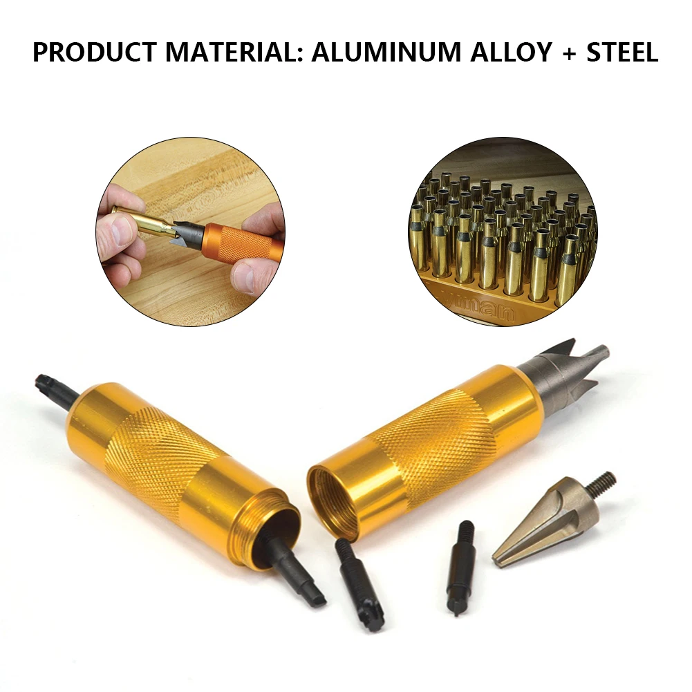 Portable Cleaning Tool Primer Pocket Cleaners Reamers Multifunctional Scraping Cloak Deburring Tool Portable Aluminum Alloy+Steel For Metal/Plastic