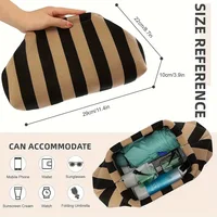 Summer Beach Clutch Bag for Women Woven Crochet Handbags Purses Knitting Dumpling Clutch Ruched Cute Cloud Casual Colorblock Bag - Image 2